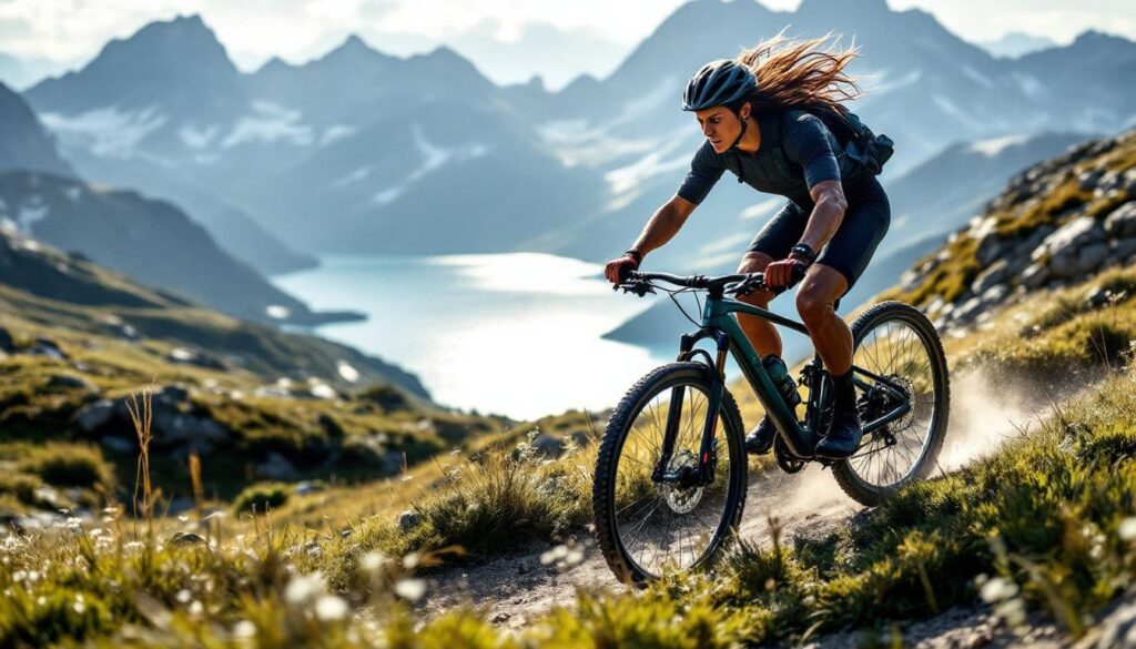 Testimonials from athletes showcasing their experiences in mountain biking and ballet.